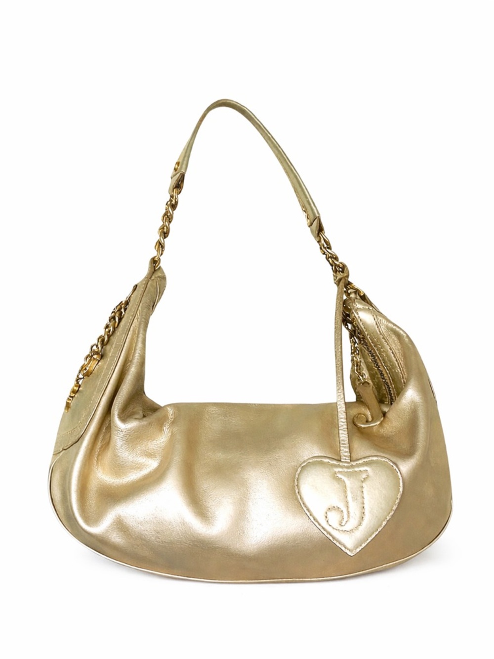 ⭐️Price Firm⭐️ Y2K Slouchy Gold JUICY COUTURE Leather Shoulder Bag